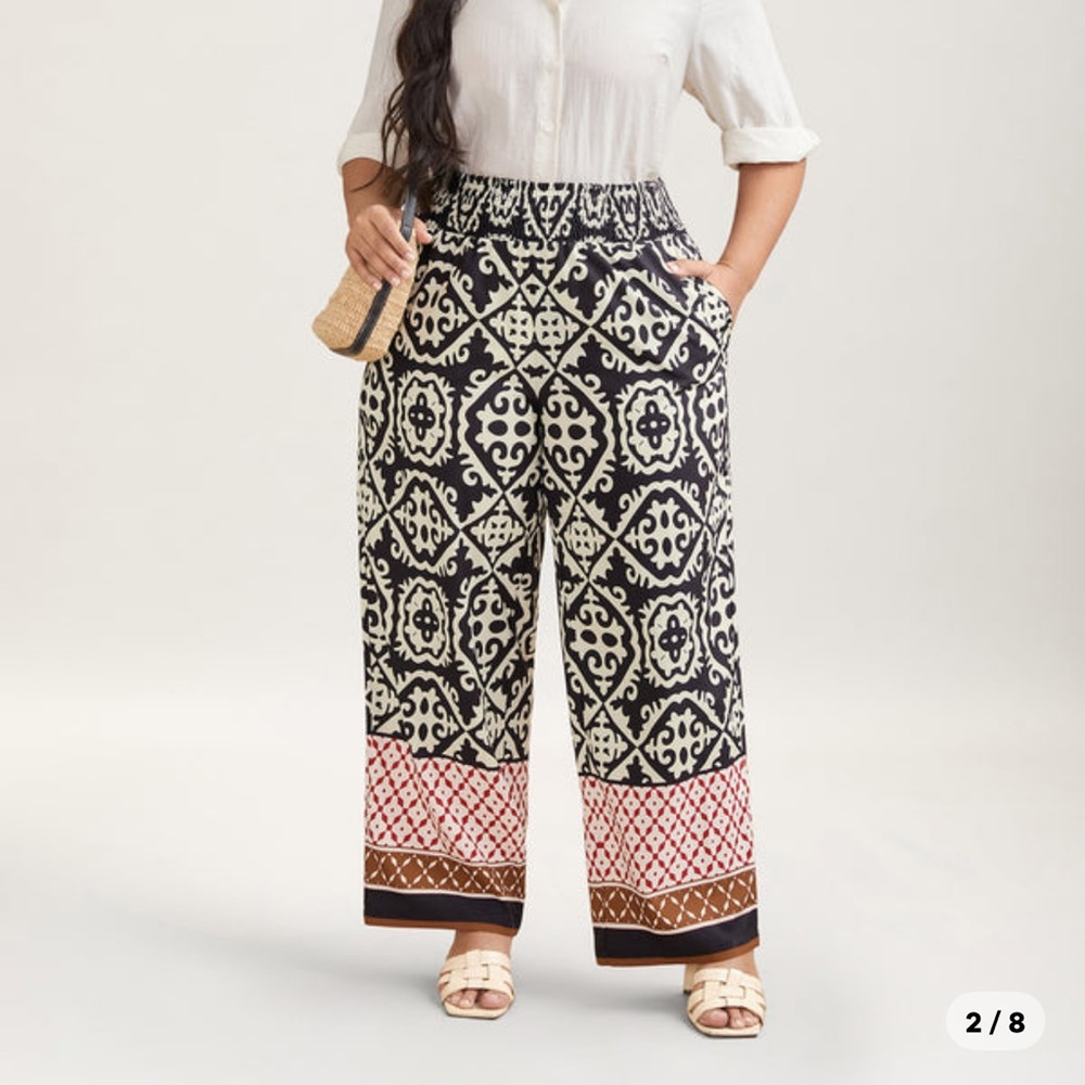 BloomChic Black and White Wide Leg Jumpsuit